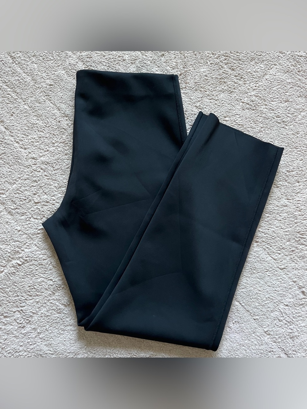 COS High Rise Slim Fit Stretchy Raw Hem Pants Preppy Minimalist Capsule Sz M